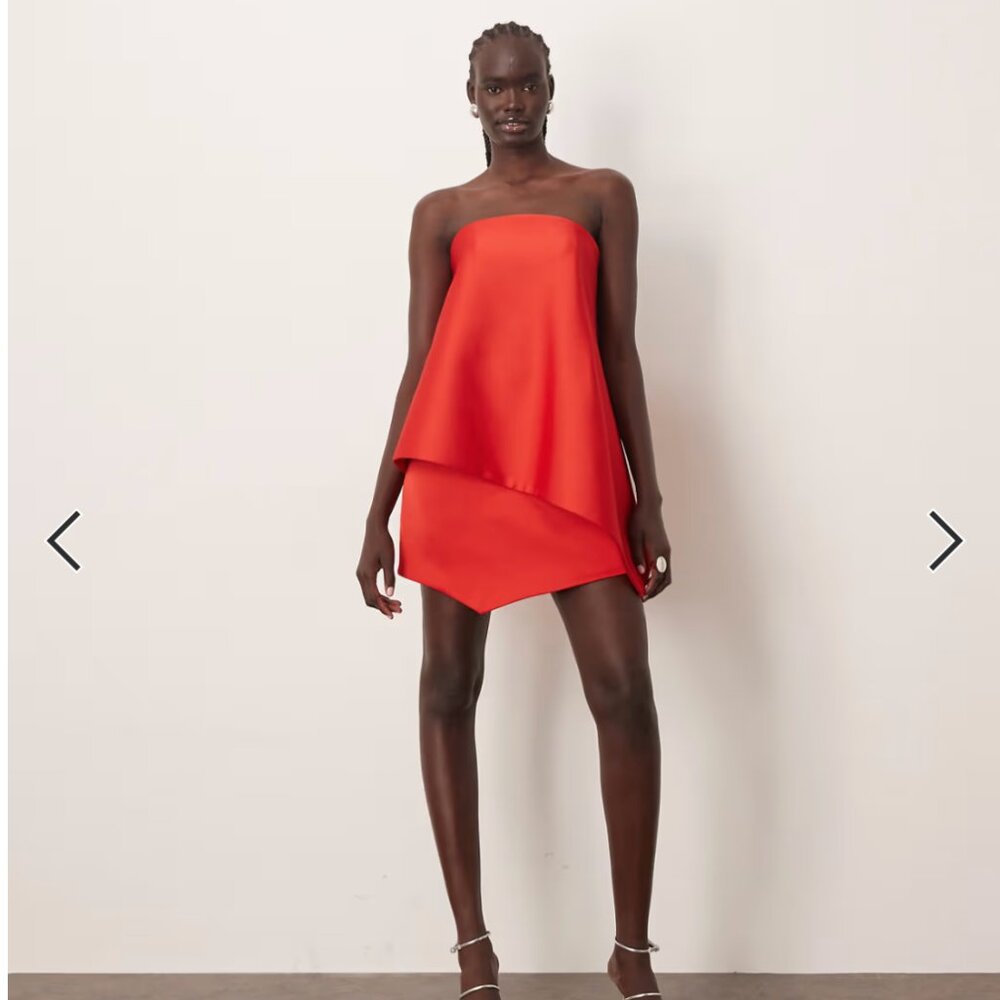 Red Strapless Mini Dress | Size 8 | ARRANGE | BRAND NEW